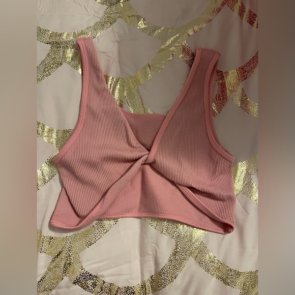 pink reversible cropped tank top - Picture 2 of 3